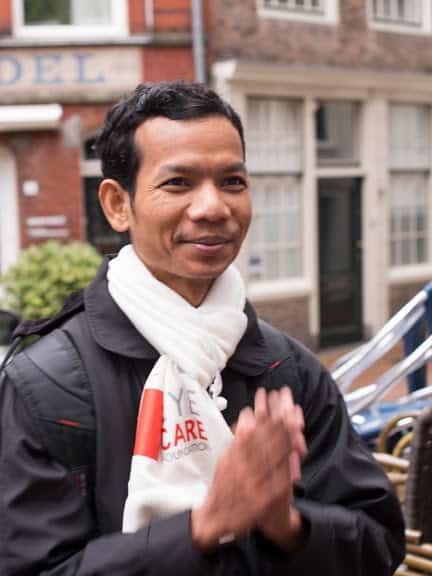 Pang Samorn bij de Damloop