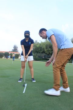 geblinddoekt golfen als extra uitdaging