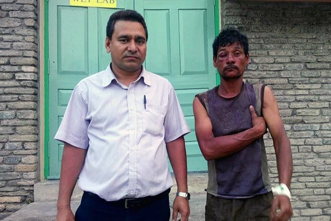 Santa with seniour OA Govinda