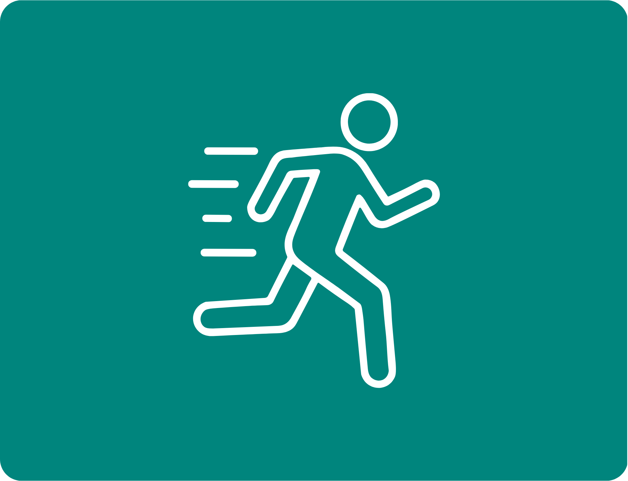 Poppetje dat rent - sportieve actie